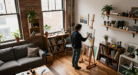 This 500-Square-Foot Studio Doubles As An Artist's Home And Workspace