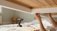 A Structural Beam Was An Eyesore In This Bedroom — She Added Paneling To Disguise It