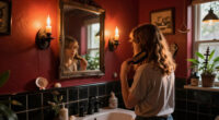 A Tiny Bathroom Went From Grimy To Cozy After A "Gothic-Aquatic" Redo