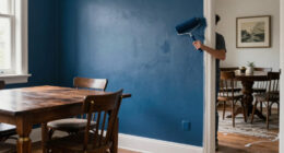 They Drenched A Dining Room In Deep Blue — Now It’s Moody And Vintage