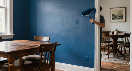 They Drenched A Dining Room In Deep Blue — Now It’s Moody And Vintage