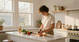 This Kitchen Was Straight Out Of The '70S Until A Cozy All-White Redo
