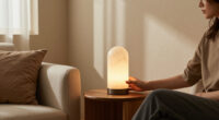 Walmart's New $25 Travertine-Look Lamp Looks Shockingly High-End