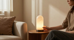 Walmart's New $25 Travertine-Look Lamp Looks Shockingly High-End