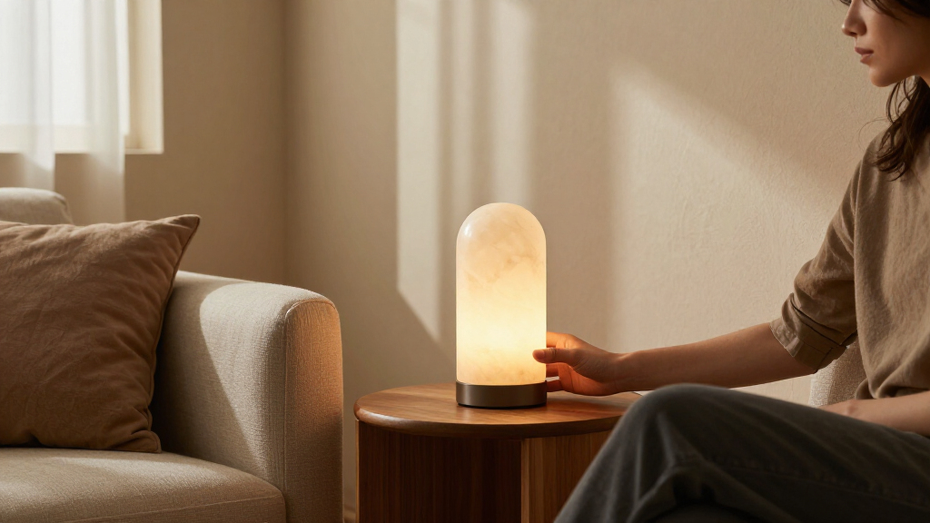 Walmart's New $25 Travertine-Look Lamp Looks Shockingly High-End