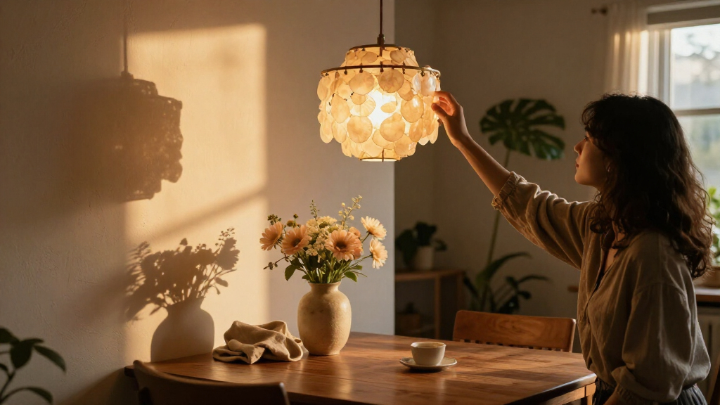 Capiz Shell Is The Lighting Trend That Will Make Your Home Feel Softly Romantic