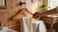 Skip Traditional Toilet Paper Holders: Grab A Hanger For Rustic Charm